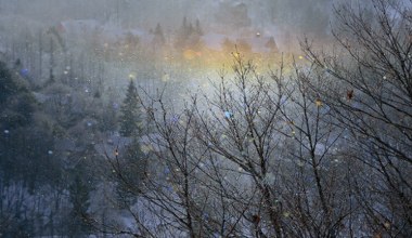 Pojawia się w powietrzu przy dużych mrozach. Rzadkie zjawisko w Polsce