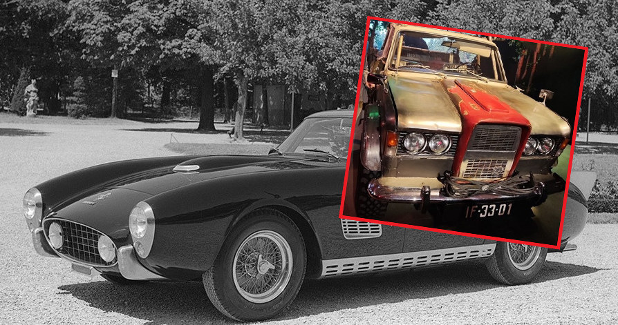 Pojazd Pana Samochodzika z książek powstał na bazie rozbitego Ferrari 410 Superamerica. Zgadnijcie, na bazie jakiego modelu powstał pojazd z ekranizacji / fot. Ferrari / Twitter @devDev /