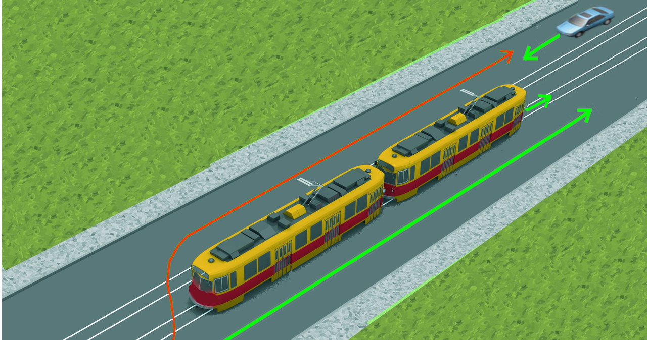Pojazd szynowy zazwyczaj wyprzedzać można tylko z prawej strony /Informacja prasowa