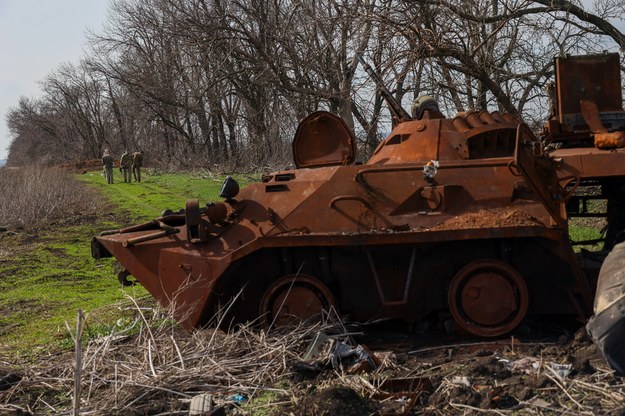 Pojazd wojskowy zniszczony pod Charkowem na zdjęciu ilustracyjnym /	AA/ABACA /PAP