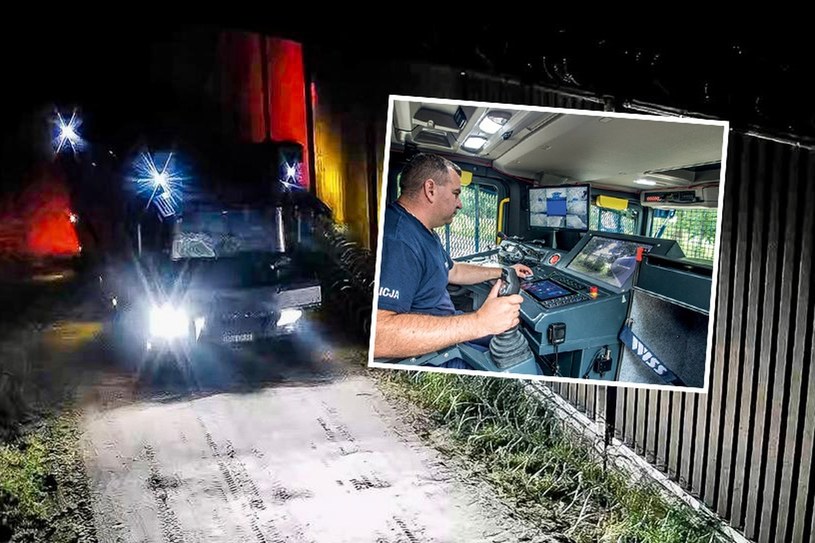 Pojazdy specjalne Tajfun wspomagają patrolowanie granicy polsko-białoruskiej /Policja /materiały prasowe