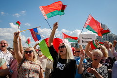 Pokaz siły reżimu. Manifestacja poparcia dla Łukaszenki