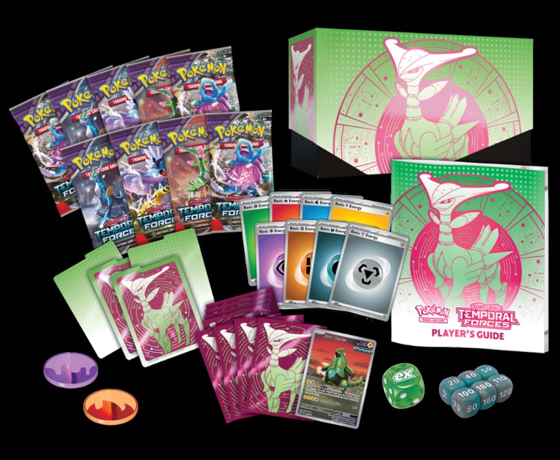 Pokemon TCG Scarlet Violet—Temporal F Trainer Box Walking Wake Components /materiały prasowe