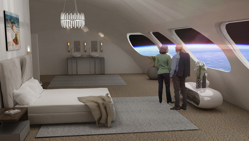 Pokoje w kosmosie będą przypominać te ziemskie w luksusowych hotelach /Orbital Assembly /materiały prasowe