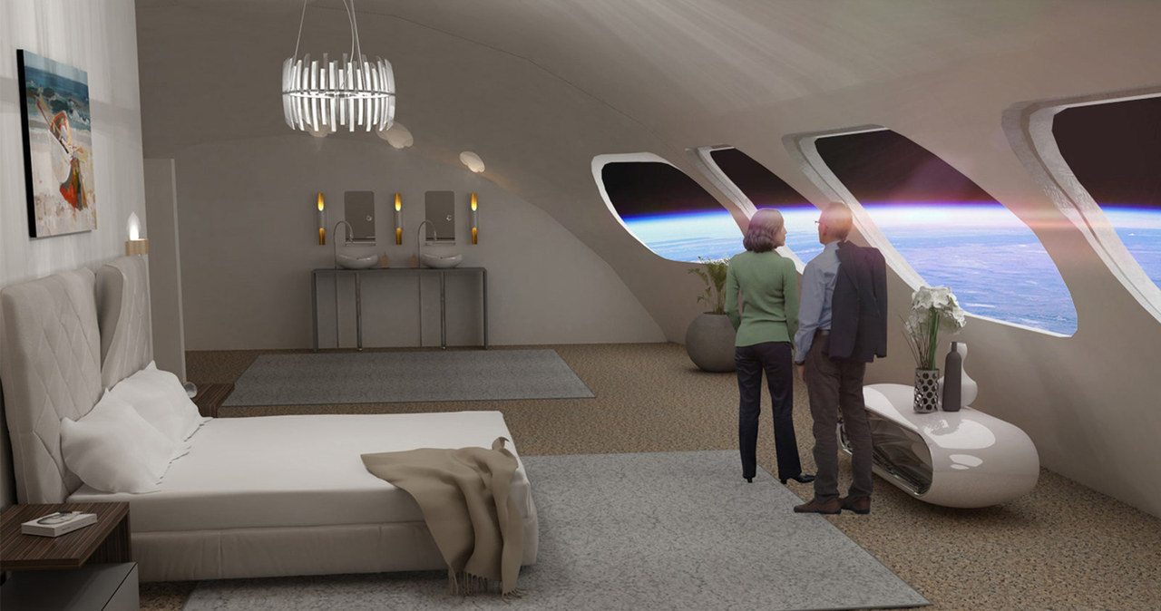 Pokoje w kosmosie będą przypominać te ziemskie w luksusowych hotelach /Orbital Assembly /materiały prasowe