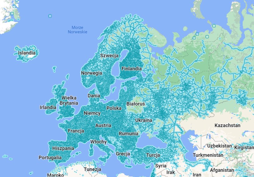 Pokrycie Europy StreetView /Google Maps/Google /domena publiczna