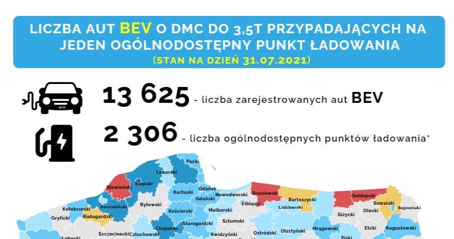 Pokrycie Polski ładowarkami. fot. Samar /Informacja prasowa