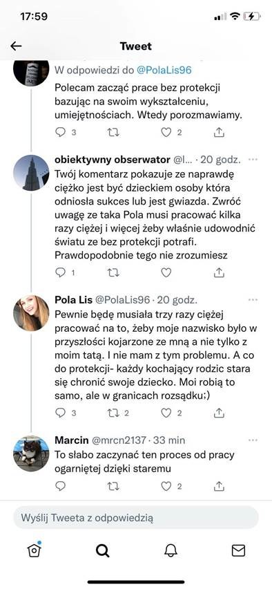 Pola Lis dyskutuje na Twitterze /Twitter