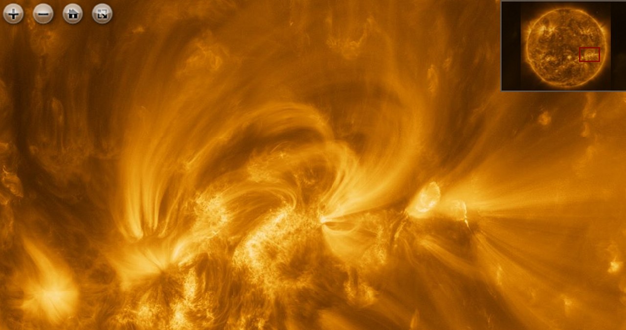 Pola magnetyczne i plazma na Słońcu widoczne na obrazie z Solar Orbiter /ESA /materiały prasowe