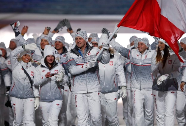 Polacy podczas ceremonii otwarcia igrzysk w Soczi. /BARBARA WALTON /PAP/EPA