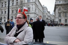 Polacy protestują w Londynie