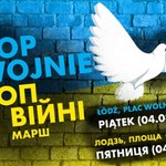 Połączeni pod gigantyczną ukraińską flagą – w Łodzi Marsz Stop Wojnie!