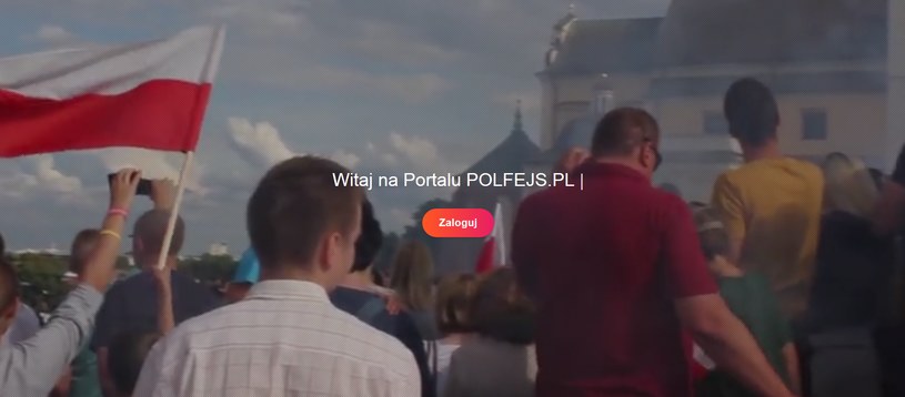 Polfejs - Polski Portal Społecznościowy. Strona główna, jeszcze przed logowaniem /materiały prasowe