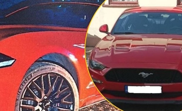 Policja dostała czerwonego mustanga. Okoliczności zaskakują