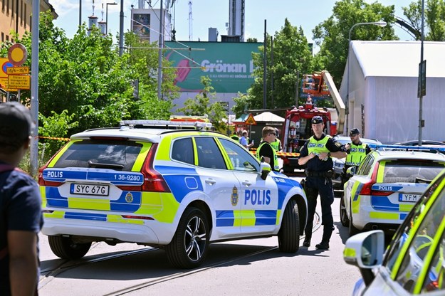 Policja na miejscu zdarzenia /Claudio Bresciani/TT  /PAP/EPA