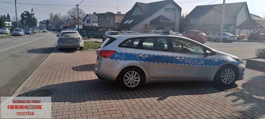 Policja na miejscu zdarzenia /Ratownictwo Powiat Pszczyński /Gorąca Linia RMF FM