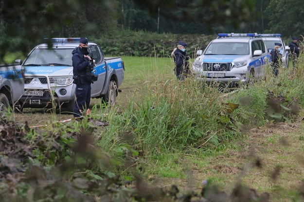 Policja na polsko-białoruskiej granicy w pobliżu miejscowości Usnarz Górny / 	Artur Reszko    /PAP
