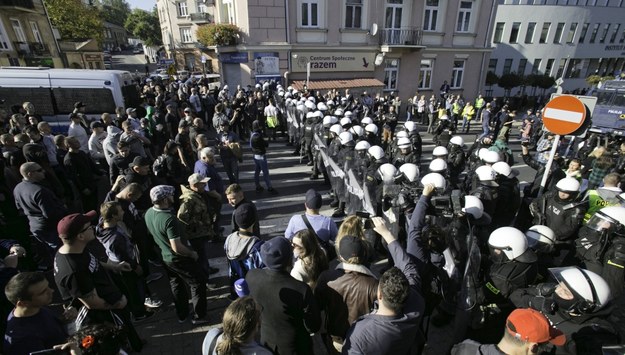 Policja ochrania Marsz Równości na ulicach Lublina /Wojtek Jargiło /PAP