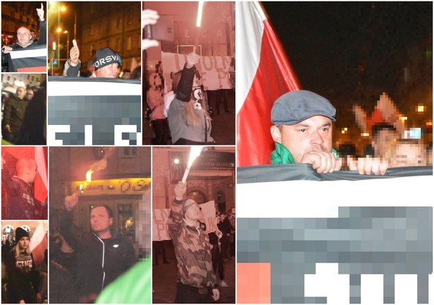 Policja opublikowała wizerunki osób poszukiwanych w związku złamaniem prawa podczas marszu we Wrocławiu /Policja /