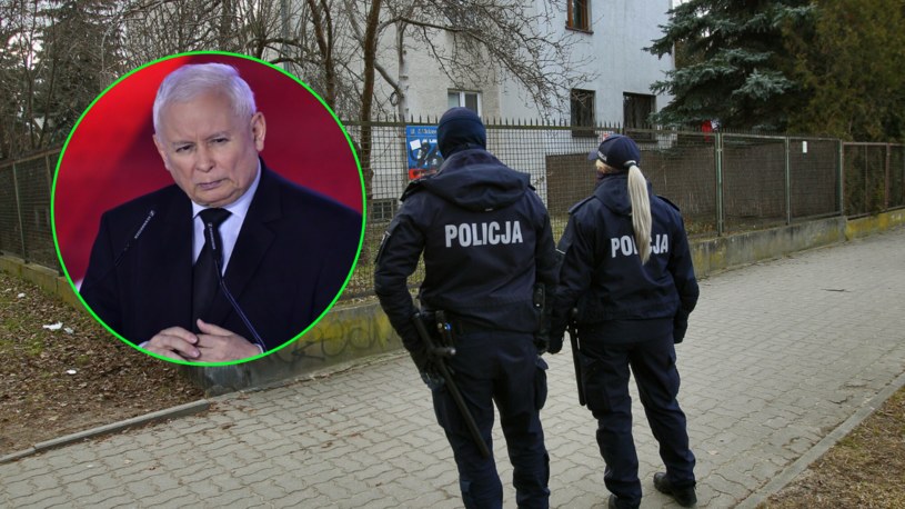 Policja pod domem Jarosława Kaczyńskiego /AGENCJA SE/East News; Michał Dubiel/Reporter /
