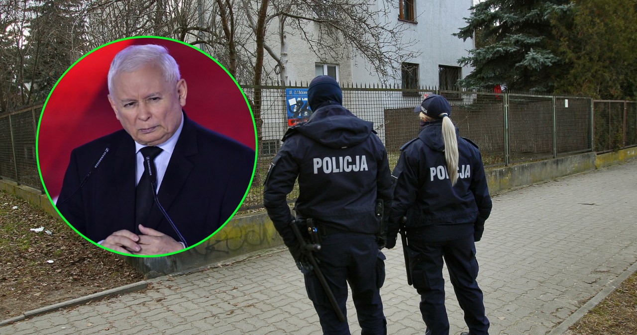 Policja pod domem Jarosława Kaczyńskiego /AGENCJA SE/East News; Michał Dubiel/Reporter /