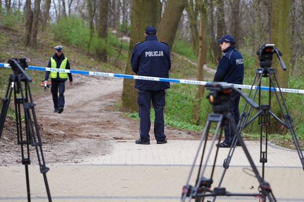 Policja pracuje na miejscu morderstwa pięcioletniej dziewczynki w parku nadmorskim w Gdańsku-Brzeźnie /Adam Warżawa /PAP
