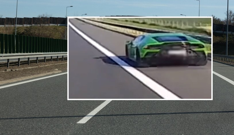 Policja ustaliła tożsamość kierowcy zielonego Lamborghini. /Mateusz Kotowicz/REPORTER/ East News/ Policja Opolska /