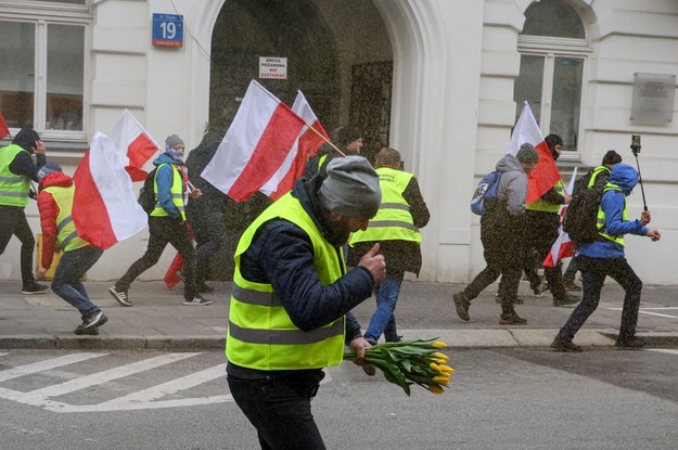 Policja użyła gazu łzawiącego /Paweł Supernak /PAP
