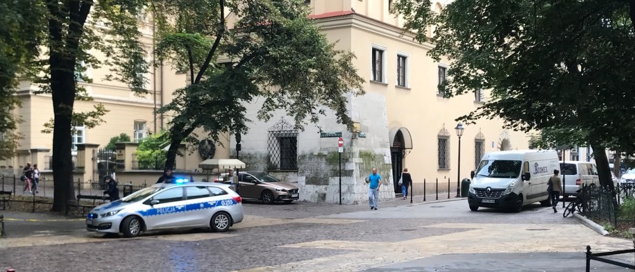 Policja w pobliżu miejsca zdarzenia /Marek Wiosło /RMF FM
