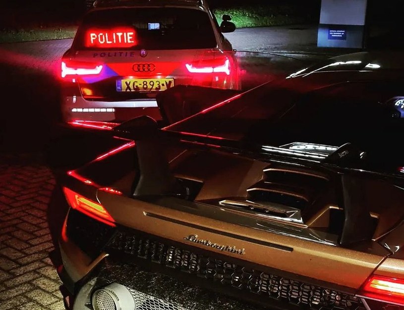 Policja wzięła Lamborghini Huracan "na zakładnika" / fot. politie.ne /