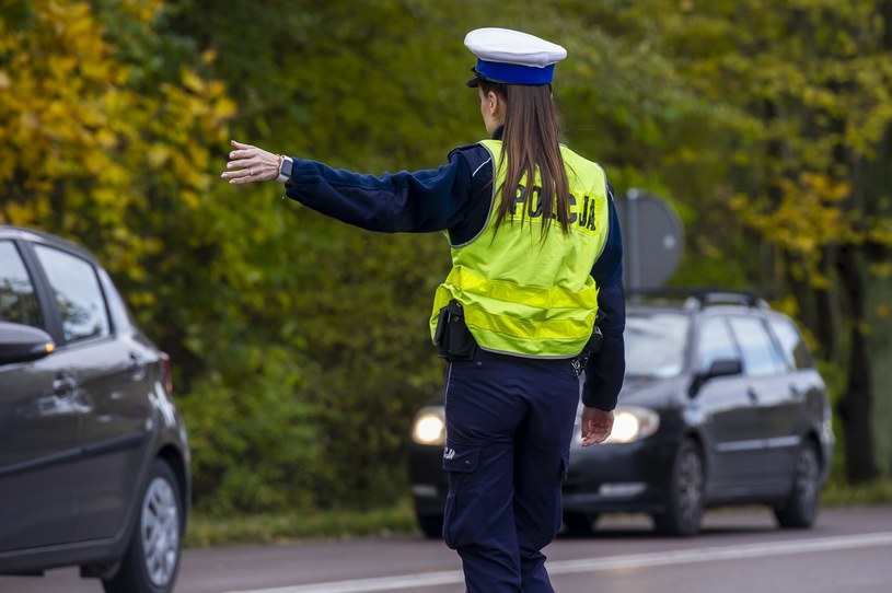 Policja zabiera prawa jazdy za prędkość za znakiem D-42 /Stanisław Bielski /Reporter