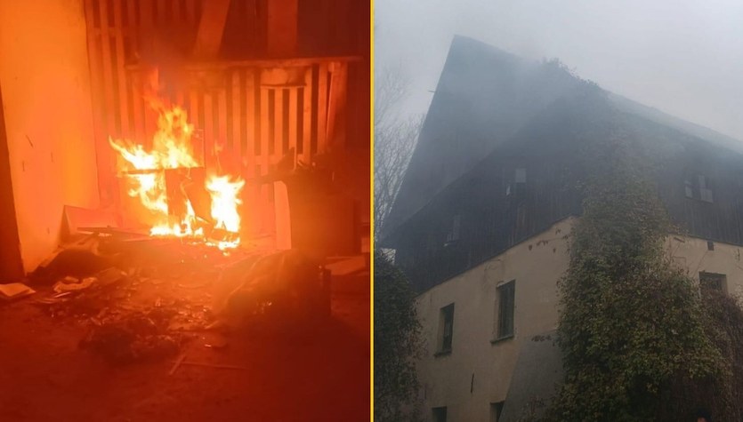 Policjanci i strażacy ratowali złodzieja. Kradzież poszła nie po jego myśli