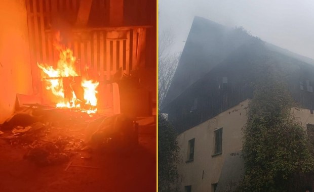 Policjanci i strażacy ratowali złodzieja. Kradzież poszła nie po jego myśli