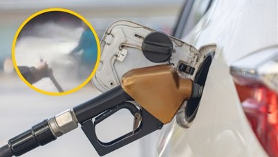Policjanci kontra płomienie. Niebezpieczna sytuacja na stacji benzynowej