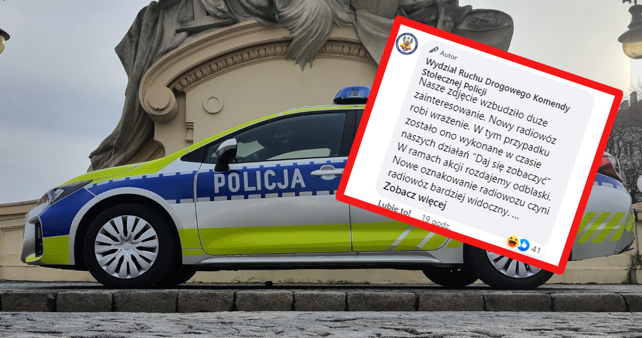 Policjanci pochwalili się nowym radiowozem /Policja