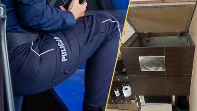 Policjanci przecierali oczy ze zdumienia. Z zabudowy spłuczki wystawała... stopa