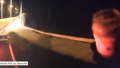 Policjanci uratowali szopa, który wsadził głowę do słoika po maśle orzechowym