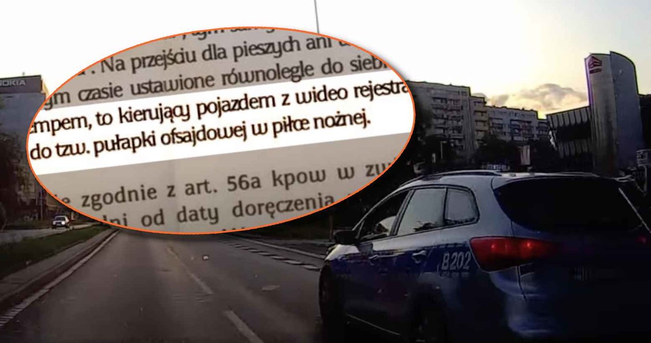 Policjanci uznali, że kierujący chciał złapać radiowóz „na spalonym” /fot. zrzut ekranu z materiału wideo Dashcam Bandit /