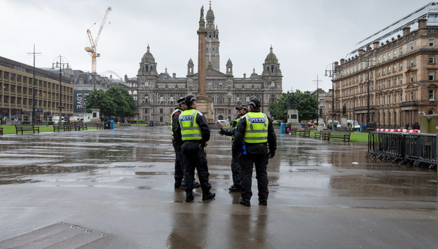 Policjanci w Glasgow /PAP/EPA