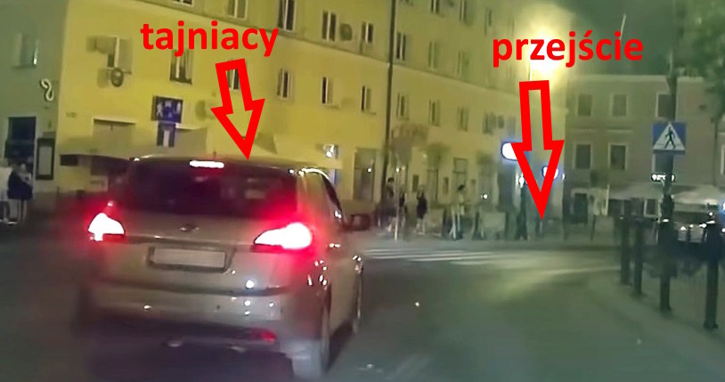 Policjanci w nieoznakowanej Kii uznali, że kierowca omijał ich koło przejścia dla pieszych, co według nich było niezgodne z prawem /STOP CHAM/ You Tube/ zrzut ekranu /