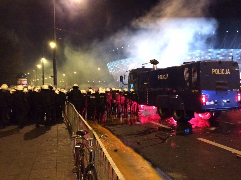 Policjanci w okolicy Stadionu Narodowego /Tomasz Skory  /RMF FM