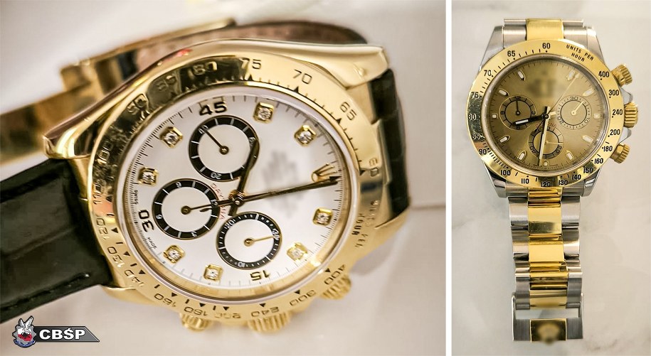 Policjanci zabezpieczyli m.in. dwa zegarki /CBŚP