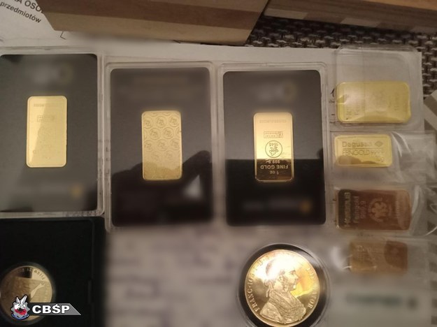 Policjanci zabezpieczyli m.in. sztabki złota i monety kolekcjonerskie /CBŚP