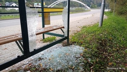 Policjanci zatrzymali wandala, który strzelał do wiat przystankowych