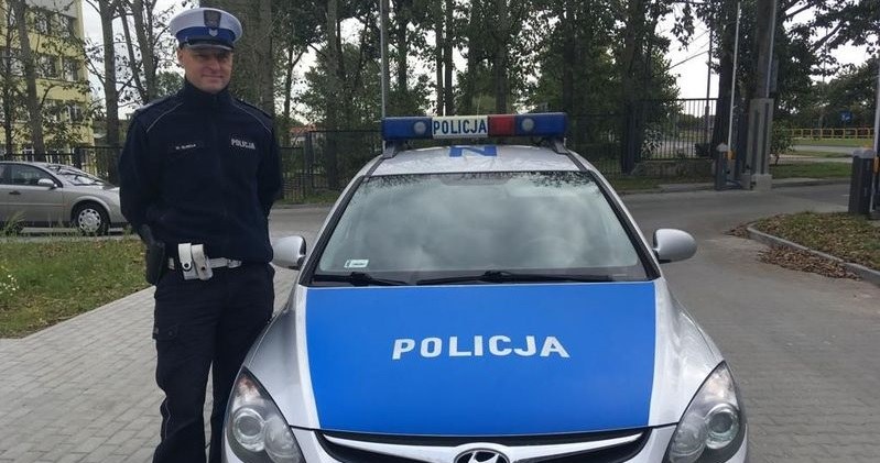 Policjant był przypadkowym świadkiem kolizji /Informacja prasowa