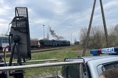 Policyjna blokada blokady rolników w Hrubieszowie