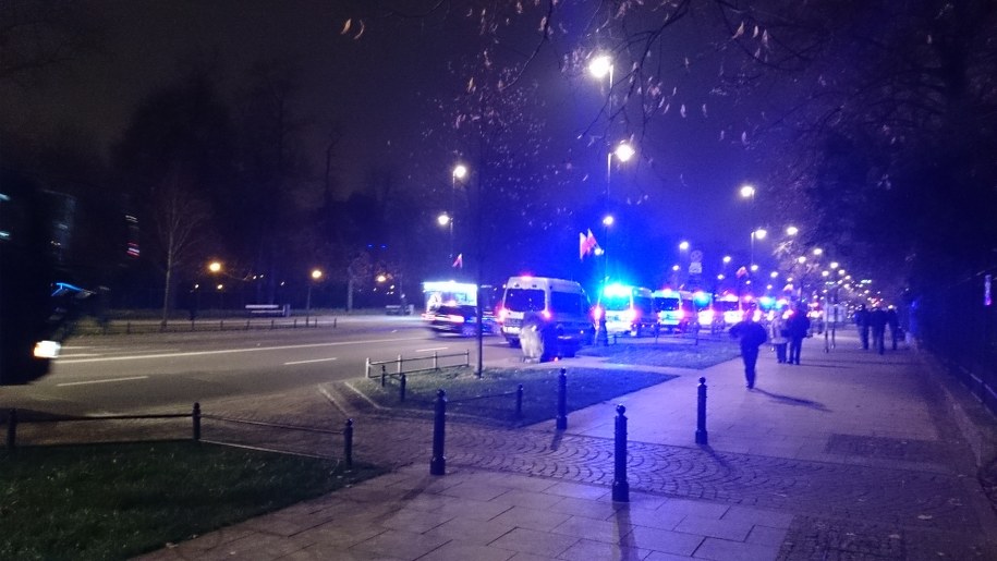 Policyjne radiowozy na Alejach Ujazdowskich /Michał Dukaczewski /RMF FM