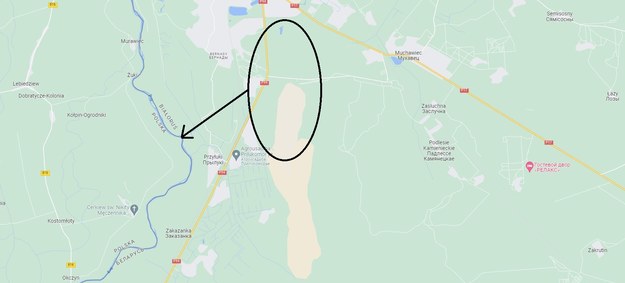 Poligon brzeski od Bugu dzieli nieco ponad 3 km /Google Maps /