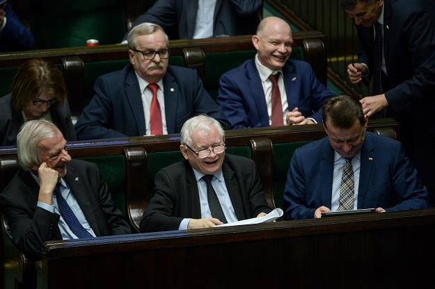Politycy PiS dzisiaj w Sejmie /PAP