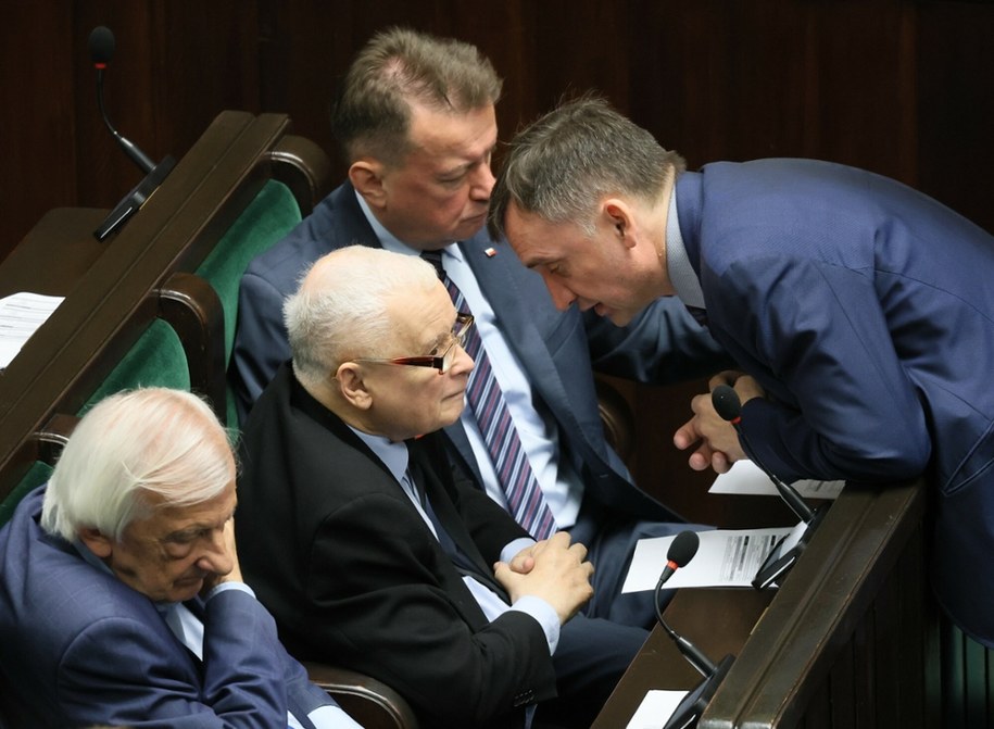 Politycy PiS: Jarosław Kaczyński, Ryszard Terlecki, Mariusz Błaszczak, Zbigniew Ziobro, maj 2025 /Adam Burakowski/East News /East News